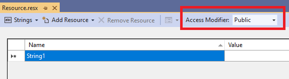 Enable public members code generation in RESX files