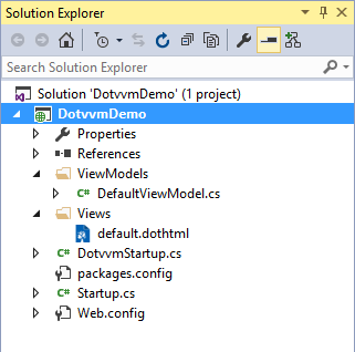 DotVVM Project Structure