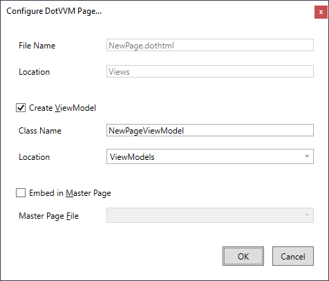 Creating the viewmodel for the page